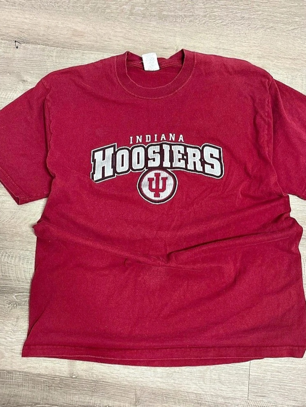 Jerzees Indiana Hoosiers Heavyweight Cotton T-Shirt XL Red